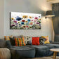 Colourful Flower Wildflowers Wall Art canvas office home room framed 120x60cm