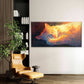Comfy Cat In Sunlight Wall Art Canvas Office Home Room Framed 120x60cm