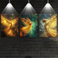 3pcs Glowing Angel Stunning Golden Painting Metal Print Ready to Hang Art