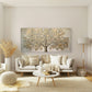 Elegant Metallic Tree Wall Art Canvas Office Home Room Framed 120x60cm