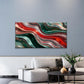 Abstract Liquid Pattern Wall Art Canvas Office Home Room Framed 80x45cm
