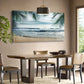 Tropical Beach Ocean Waves Blue Sky Palm Tree Leaves Scene Wall Art canvas office home room framed 120x60cm
