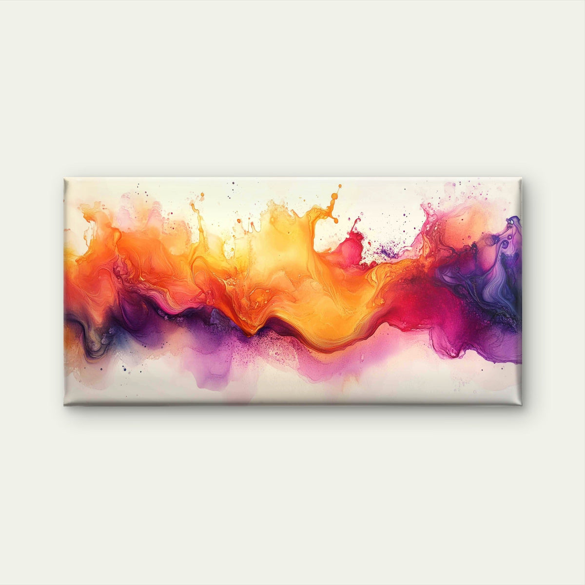 Abstract Swirling Watercolor Wall Art Canvas Office Home Room Framed 120x60cm