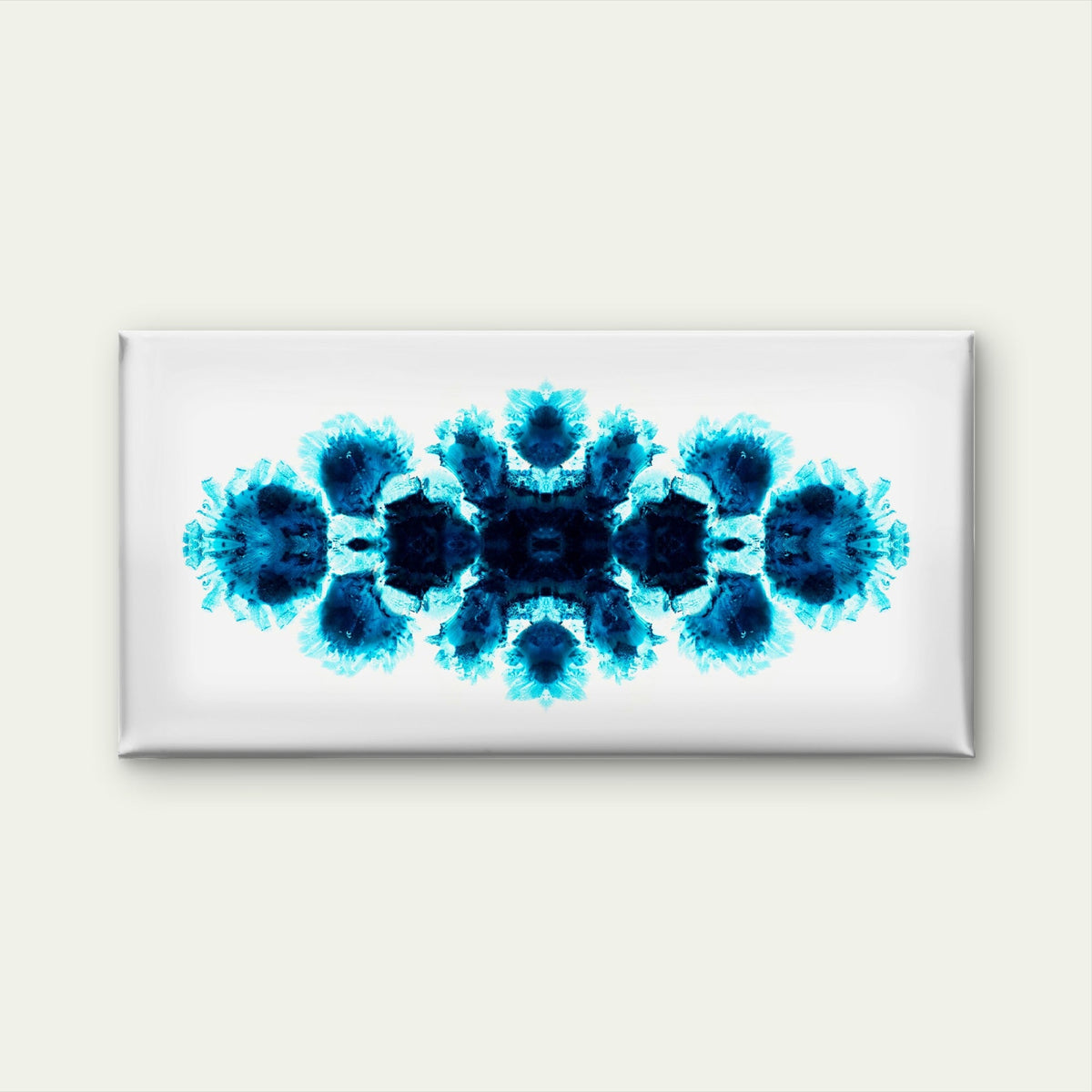 symmetrical blue and black Wall Art Canvas Office Home Room Framed 120x60cm