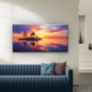Island In Painted Skies Wall Art Canvas Office Home Room Framed 80x45cm