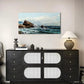 Vintage Ocean Blue Nature Scenic Waves Wall Art canvas office home room framed 120x60cm