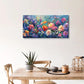 Colorful Flowers Blossom Trendy Botanical Wall Art canvas office home room framed 80x45cm