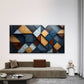 Abstract Geometric Wall Art Canvas Office Home Room Framed 120x60cm
