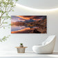 Vibrant Sunset Mountain Lake Wall Art Canvas Office Home Room Framed 120x60cm
