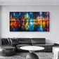 Cityscape Night View Wall Art wall canvas office home room framed 120x60cm