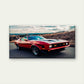 Red Ford Mustang Mach 1 Car Wall Art Canvas Office Home Room Framed 120x60cm