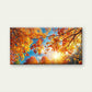Autumn Leaves Illuminated Wall Art Canvas Office Home Room Framed 120x60cm