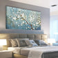 Elegant Flowers Plum Blossom Rustic Turquoise Wall Art canvas office home room framed 120x60cm