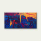 Featuring Abstract Color Splash Wall Art Canvas Office Home Room Framed 80x45cm