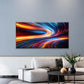 Spectrum Flashes Coloured Light Wall Art Canvas Office Home Room Framed 120x60cm