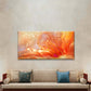 Vibrant Orange Petal Macro Wall Art Canvas Office Home Room Framed 120x60cm