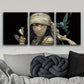 3pcs Mummy Goddess Design Metal Print Ready to Hang Art