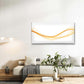 Gold Color Abstract Transparent Wall Art Canvas Office Home Room Framed 120x60cm