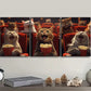 3pcs Whimsical Kitten Movie Night Metal Print Ready to Hang Art