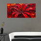 Oversized Red Flowers Wall Art wall canvas office home room framed 120x60cm
