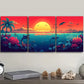 3pcs Sunset Over the Ocean Metal Print Ready to Hang Art