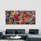 Abstract Floral with Flower Wall Art Canvas Office Home Room Framed 120x60cm