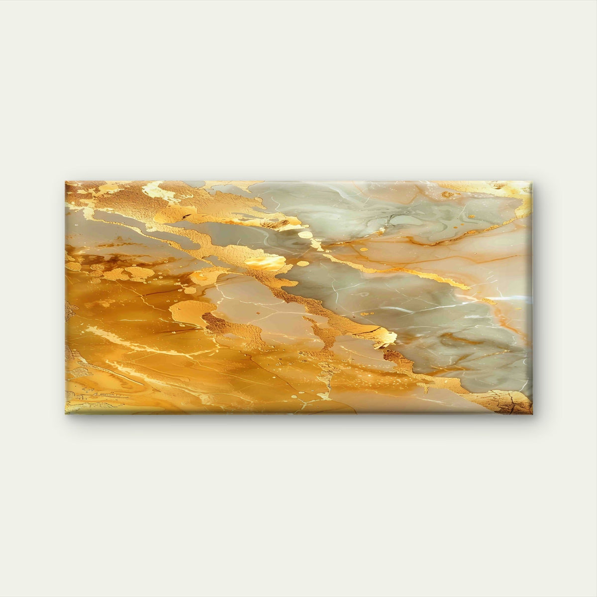 Sage Amber Agate Stone Wall Art Canvas Office Home Room Framed 120x60cm