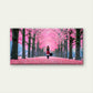 Walking Down The Pink Path Wall Art Canvas Office Home Room Framed 80x45cm