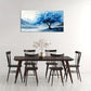 Blue Oil Painting Nature Tree Wall Art canvas office home room framed 120x60cm