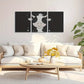 3pcs Cow Cute Cartoon Black & White Design Metal Print Ready to Hang Art