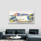 Abstract Landscape Design Wall Art Canvas Office Home Room Framed 80x45cm