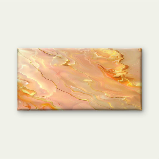 Abstract Peach Metallic Art Wall Art Canvas Office Home Room Framed 80x45cm