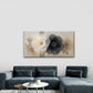 Black & White Floral Designs Wall Art Canvas Office Home Room Framed 80x45cm