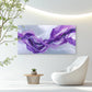 Purple Soft Waves Design Wall Art Canvas Office Home Room Framed 120x60cm