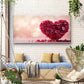 Abstract Rose Heart Wall Art Canvas Office Home Room Framed 120x60cm