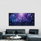Purple Tree And Butterfly Night Wall Art Canvas Office Home Room Framed 120x60cm