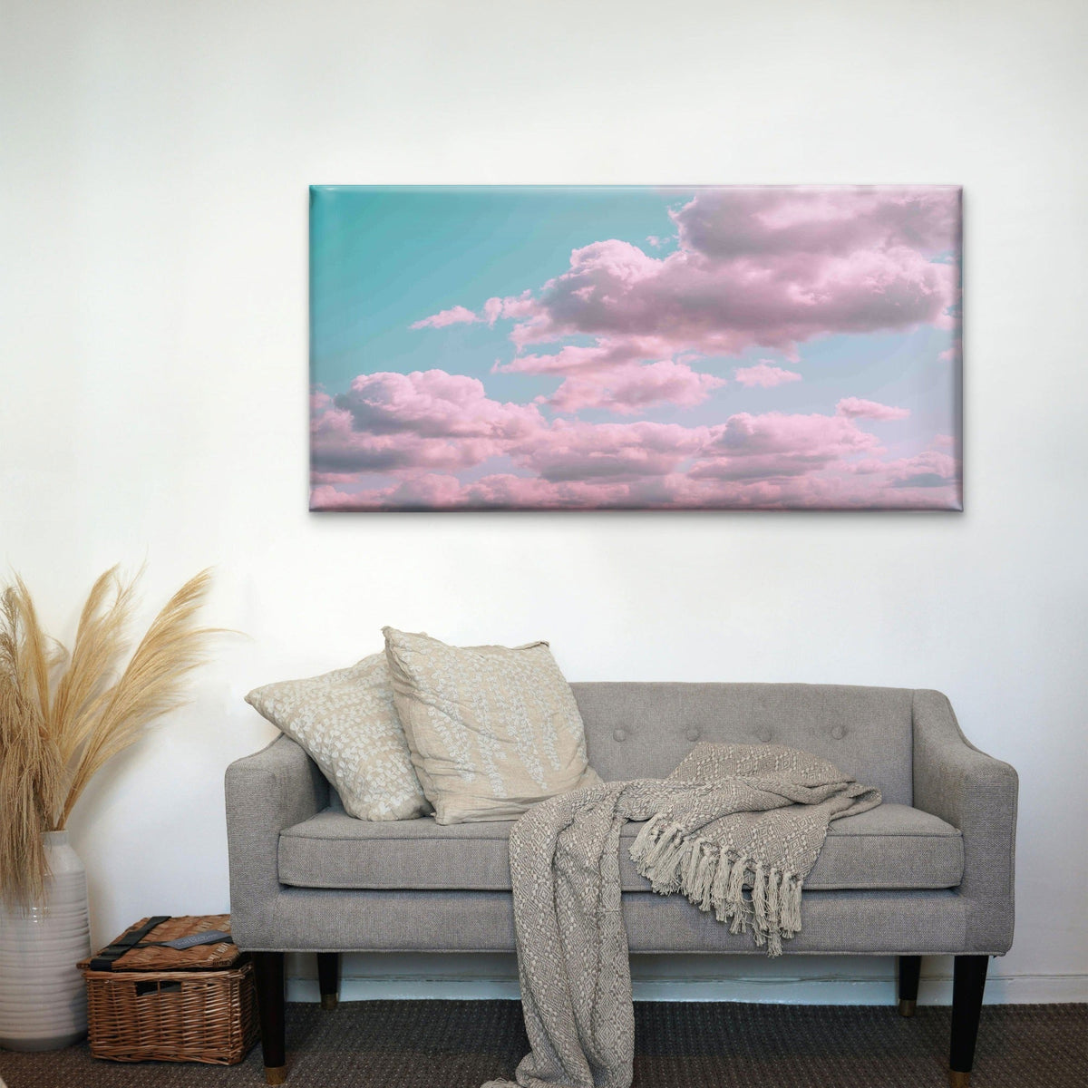 Inflatable Boat on Shoreline Wall Art Canvas Office Home Room Framed 120x60cm
