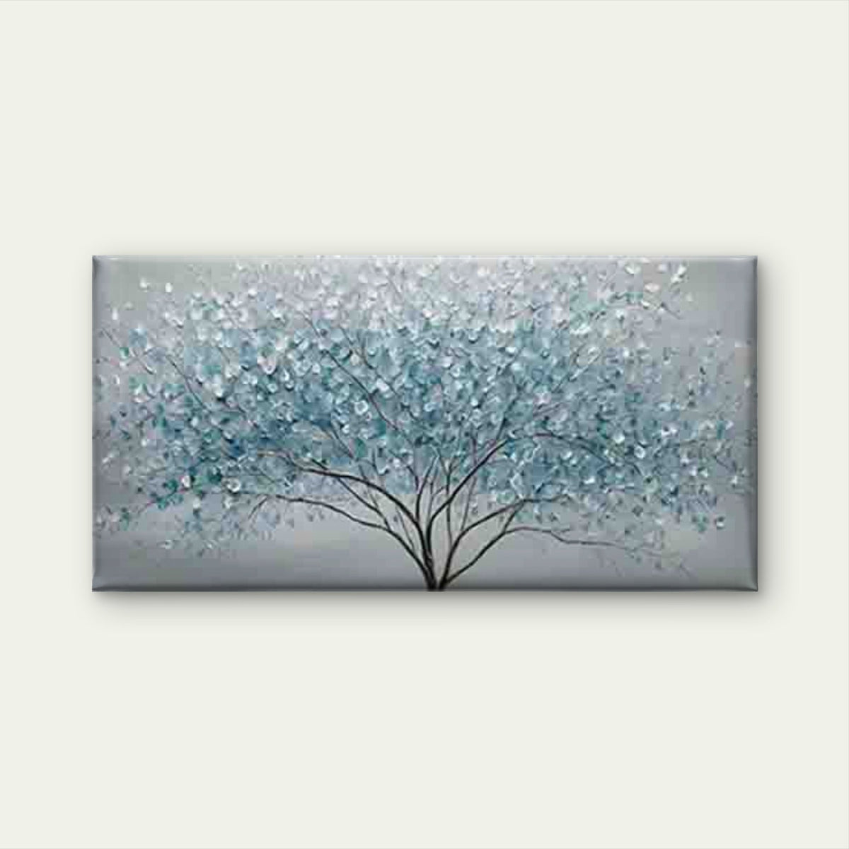 Abstract Tree Pattern Featuring Wall Art Canvas Office Home Room Framed 80x45cm