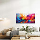 Vibrant Abstract Paint Splash Wall Art Canvas Office Home Room Framed 120x60cm