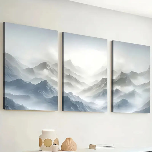 3pcs Ready to Hanging, Art Wind Mountain Formation Scenery, Art Wall Art Set Canvas Framed 40x60cm - High Quality Print 100% Australian Made Wall Canvas Ready to Hang