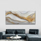 Golden Accent Abstract Line Art Wall Art Canvas Office Home Room Framed 80x45cm