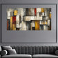 Abstract Geometric Mixed Media Wall Art wall canvas office home room framed 120x60cm