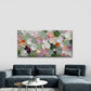 Soft Pastel Floral Abstract Wall Art Canvas Office Home Room Framed 120x60cm