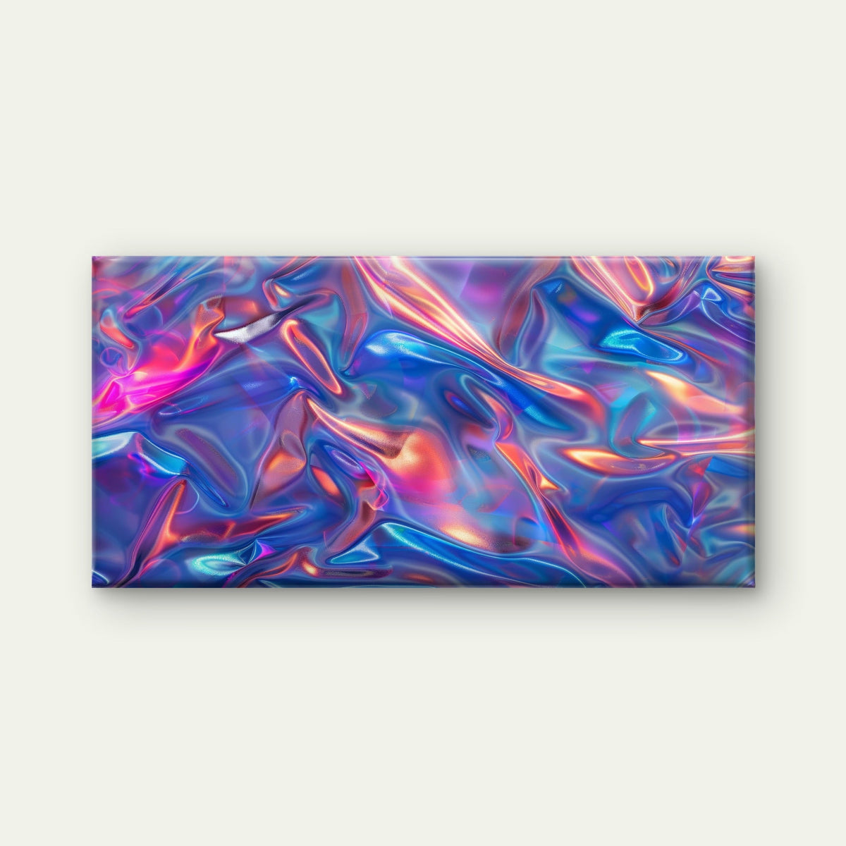 Iridescent Liquid Foil Texture Wall Art Canvas Office Home Room Framed 120x60cm