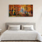 Forest Panoramic Red Trees Scenery Wall Art canvas office home room framed 120x60cm