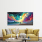 Ocean Sunset with Colorful Clou Wall Art Canvas Office Home Room Framed 120x60cm