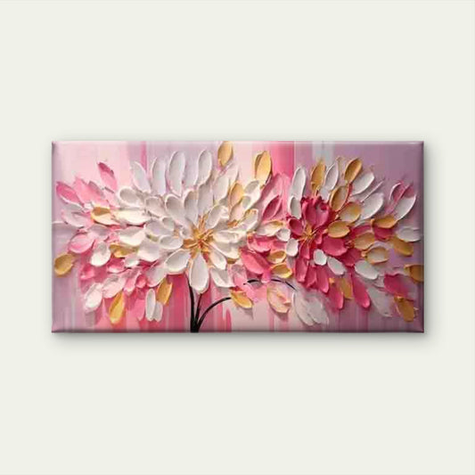 Minimalist Abstract Floral Wall Art Canvas Office Home Room Framed 80x45cm