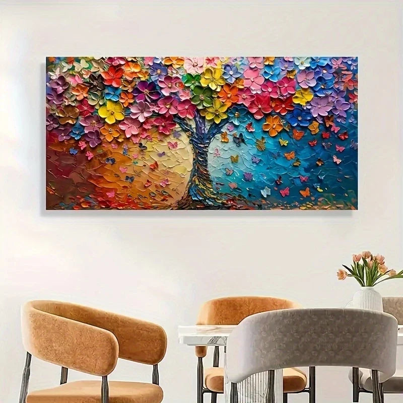 Abstract Tree wall canvas office home room framed 120x60cm
