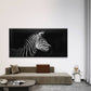 Close-Up of a Zebra Head Wall Art Canvas Office Home Room Framed 80x45cm