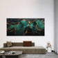Golden Marble-like Abstract Wall Art Canvas Office Home Room Framed 80x45cm